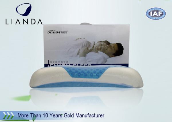 Bamboo Fiber Memory Foam Sleep Pillow With Cool Gel , Lux Living Gel Pillow