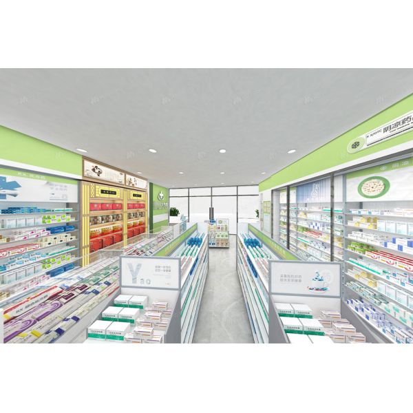 02-DYJYS010 Modern Simplicity pharmacy gondola retail pharmacy interior design display rack for Medicine Store Display Furniture