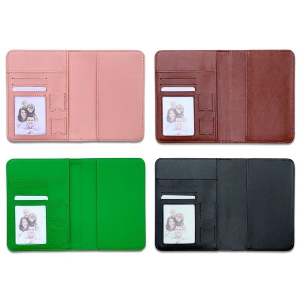 Sublimation Passport Cover ID Card Holder Double Sided Custom Print PU Leather Sublimation Passport Holder