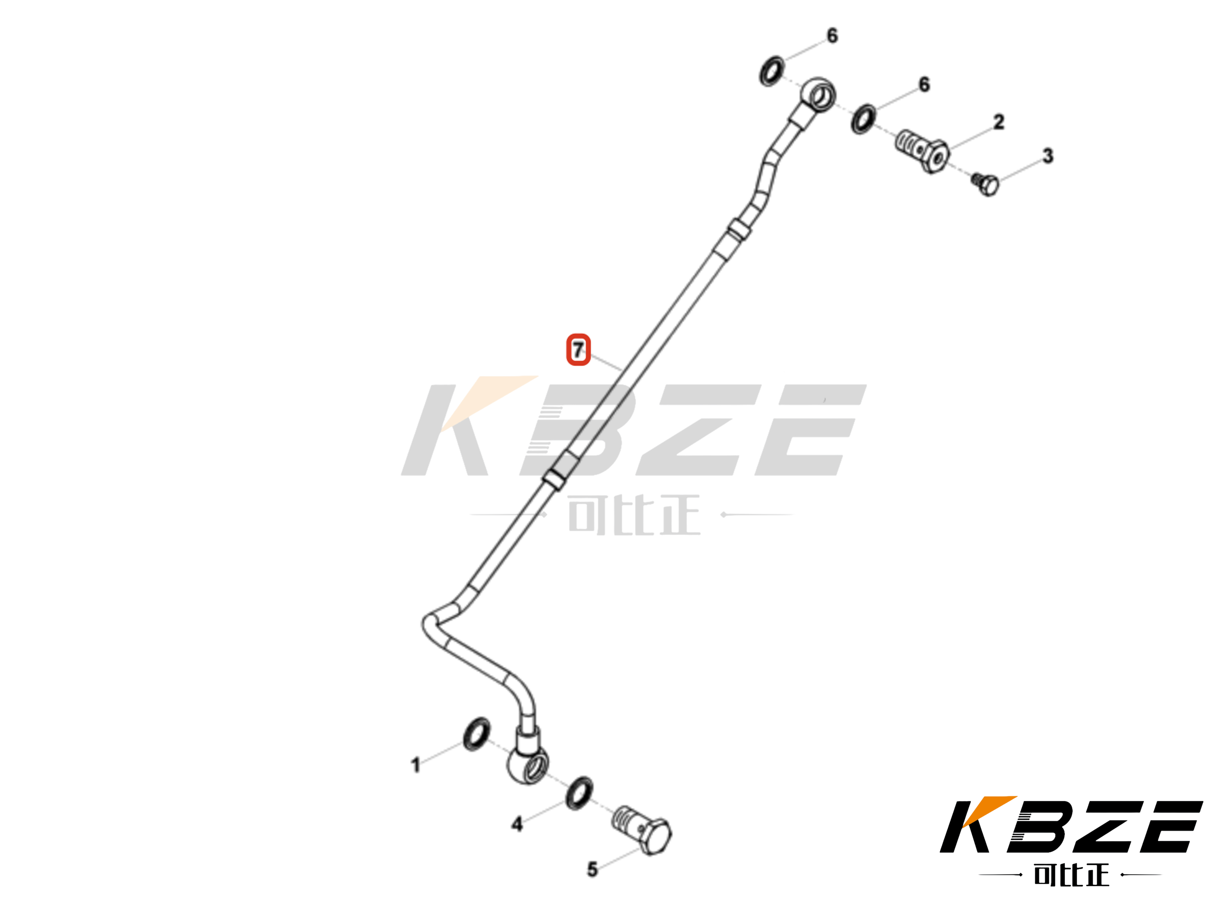 3937342 EXCAVATOR KBZE BRAND FUEL SUPPLY TUBE FITS CUMMINS 6CT DIESEL ENGINE
