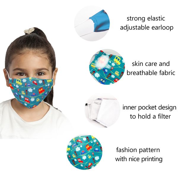 Cartoon Lanyard Kids Face Mask Disposable Low Breath Resistance