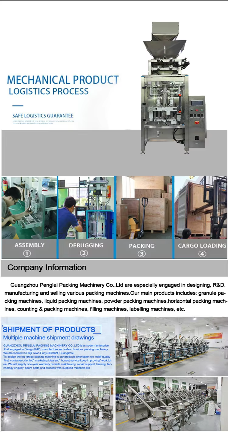 Full Automatic Ten Heads Packaging Machine for Coffee Bean Snack Candy Rice Sugar Salt Chips Food
