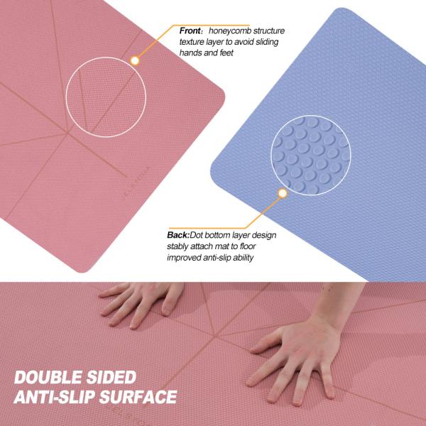 High Density Tpe Yoga Mat With Non Slip Texture Layer Material