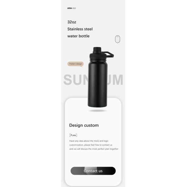 Applicable Boiling Water Custom Logo Vacuum Drinkware Flask for Sports Design Style