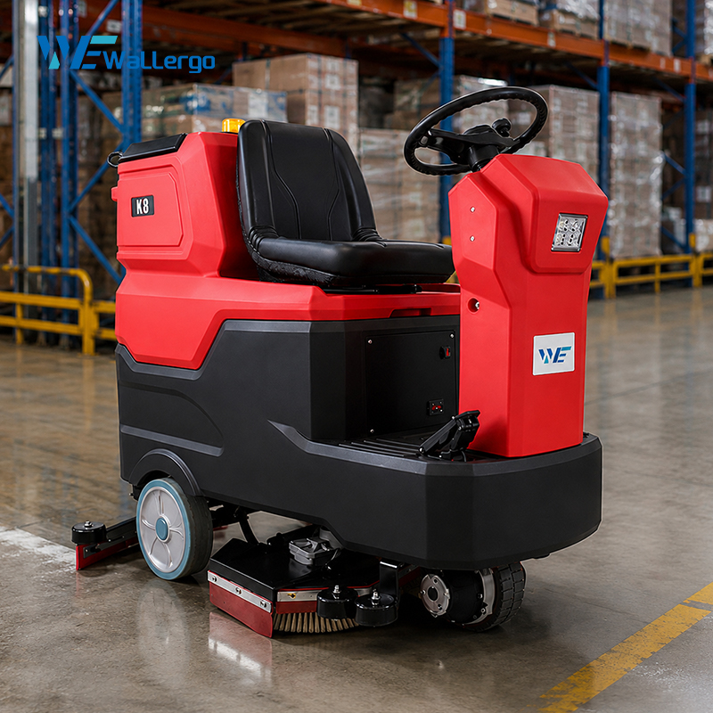 High Quality 2380W Industrial Floor Scrubber Machine 130L Large-capacity Clean Water tank Applicable to Factory Floor Cleaning