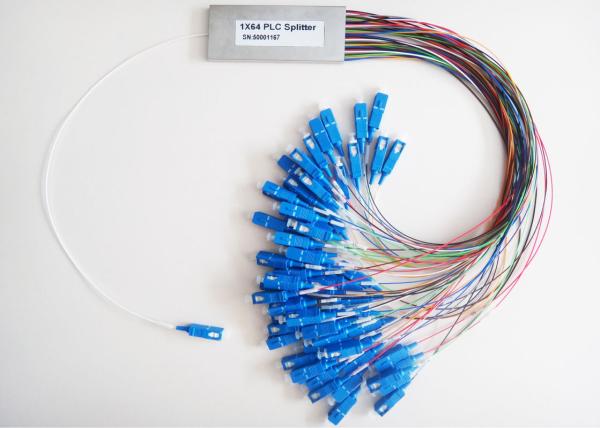 SC Connector 1×64 PLC Fiber Optic Cable Splitter for FTTX / Network Equipment