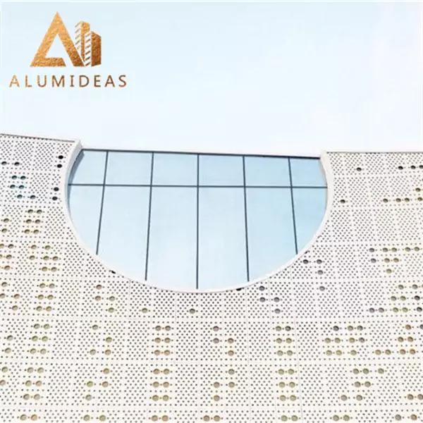 Perforated decorative aluminum panels