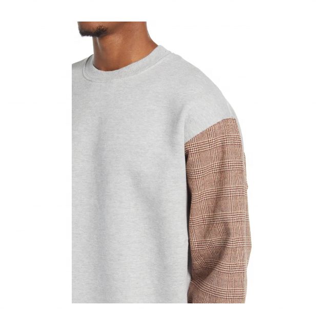 Фуфайка 20 полиэстер 80 хлопок фуфайки рукавов шотландки людей смелая