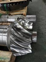Eje impulsor del engranaje cónico espiral del piñón derecho con ranura externa
