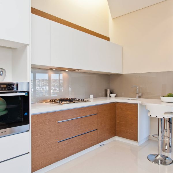 16MM 18MM Carcass Thickness Melamine Kitchen Cabinet Set Environment Friendly