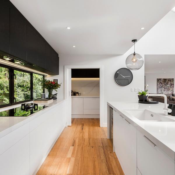 Custom Black And White Modular Kitchen Cabinets Modern Lacquer Luxury