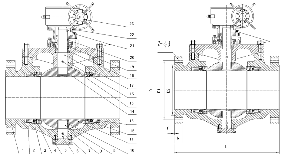 600LB 48 дюймовый верхний входный клапан с газовым - жидким приводом