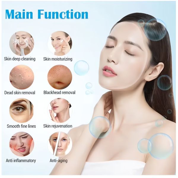 6 In 1 Oxygen Hydra Facial Machine Visible Pore Cleaning RF Lifting Skin Care System