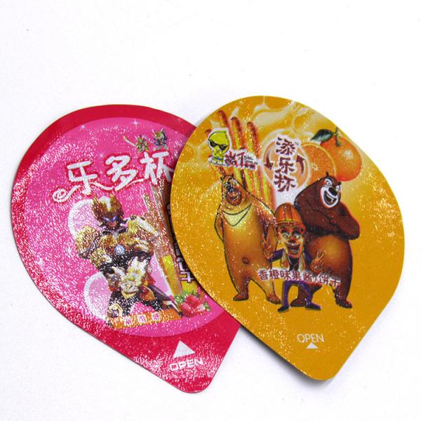 Food packing OEM ODM Yogurt Foil Lid 72mm Dia Customized Heat Seal Lidding