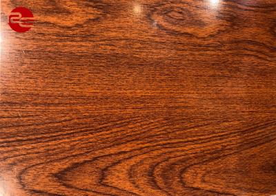 Dark Wooden Pattern PVC Laminated Steel Plate Decorative Metal Sheets For Wall Panel