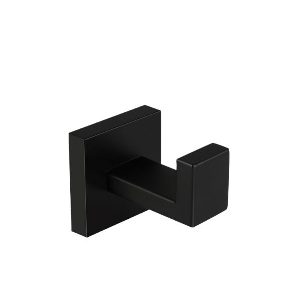 black Bath Accessories Toilet Brush Holder Stainless Steel Wall Mounted Paper Dispenser Six-piece Set hook