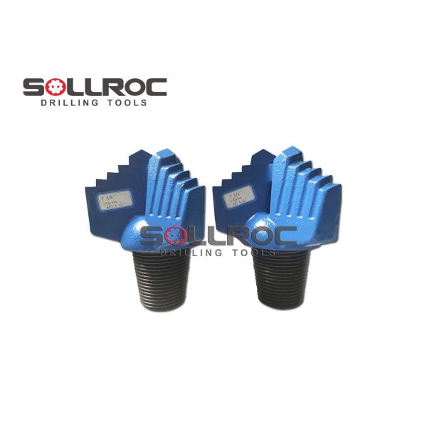 3 Three Four Blades Wings Step Drag Bits , Deep Rock Well Drilling Bits