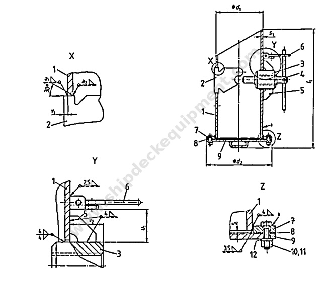DIN 81860 Anchor Chain Cable Clench Releaser | Watertight / Non-Watertight End Fastening