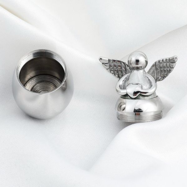 Pet Caskets Urns Angel Base Egg Shape Cremation Memorial Ashes Urn Keepsake Pendant