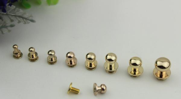 Bag metal hardware accessories nickel color 4 mm -12 mm high quality monk head nipple nail wholesale