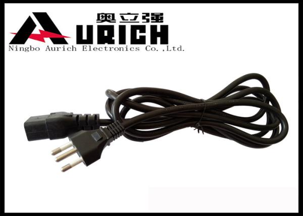 Brazil 3 Pin Printer Power Cable 15A 250V , Computer Monitor Power Cable