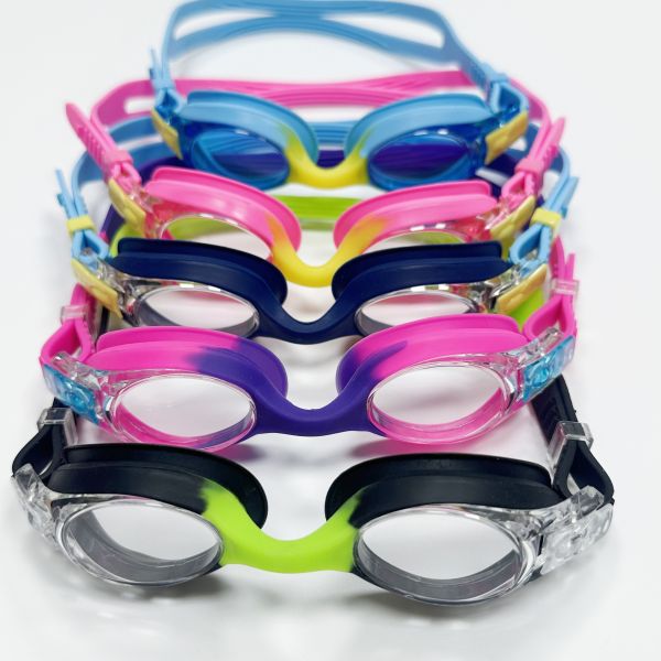 Waterproof Anti-Fog UV Protection Swimming Goggles for Kids with Clear Lens and Earplug Set