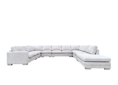 Two Arm Pillows Sectional Fabric Sofa Fabric Sofa Loveseat Pure Foam Padded Seats