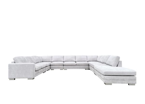 Two Arm Pillows Sectional Fabric Sofa Fabric Sofa Loveseat Pure Foam Padded Seats