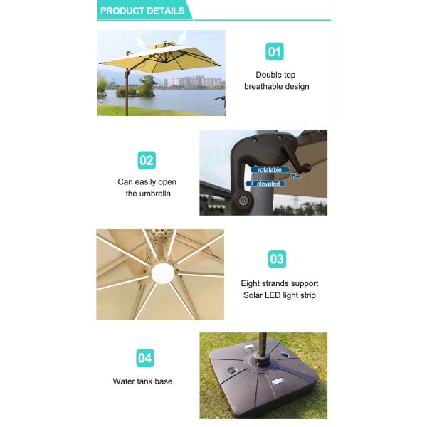 Красный римский стиль наружные парашюты для садов и балконов