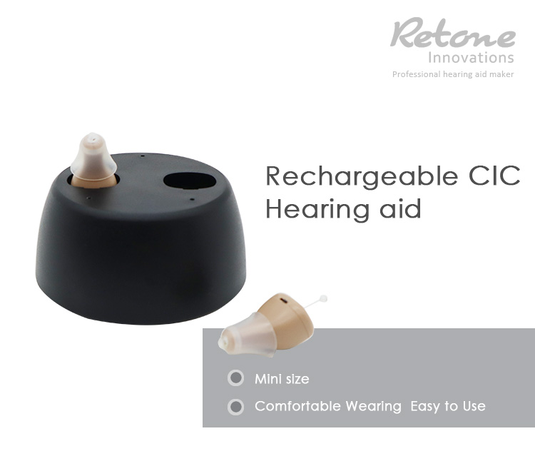 Совершенно в слуховых аппаратах канала перезаряжаемые для глухого красного цвета сини людей