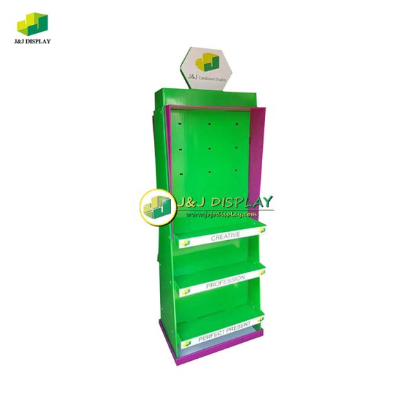 POS Cardboard Pegboard Display Stand Easy Assembly Waterproof 165cm