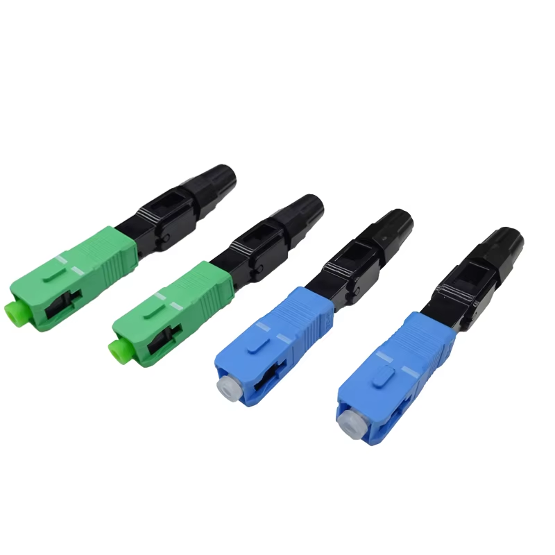 Fiber Optic Fast Connector SC APC UPC Quick Connector For FTTH Drop Cable Field Termination