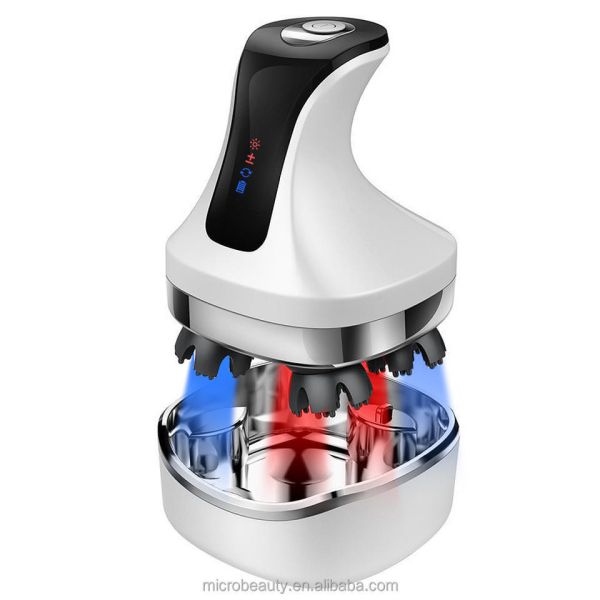Portable Electric Head Scalp Vibrating Massager With Red Lights Infrared Physiotherapy DC5V