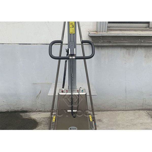 Positionneur électrique hydraulique de travail d'acier inoxydable de la plate-forme 304 de chariot élévateur à empileur de fourchette