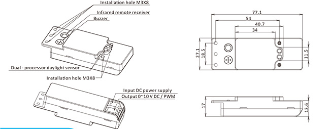 Освещение PWM HNP112 12v Дневной датчик переключателя дистанционного управления