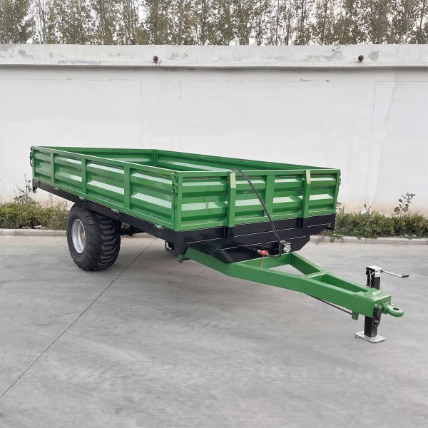 Customized Farm Trailer 4wheels Hydraulic Dump Trailer Perfect For Agricultural Transportation