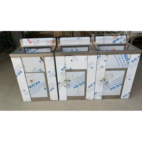 Silver Color Lab  Stainless Steel Hand Wasking Sink Cleanroom Furniture
