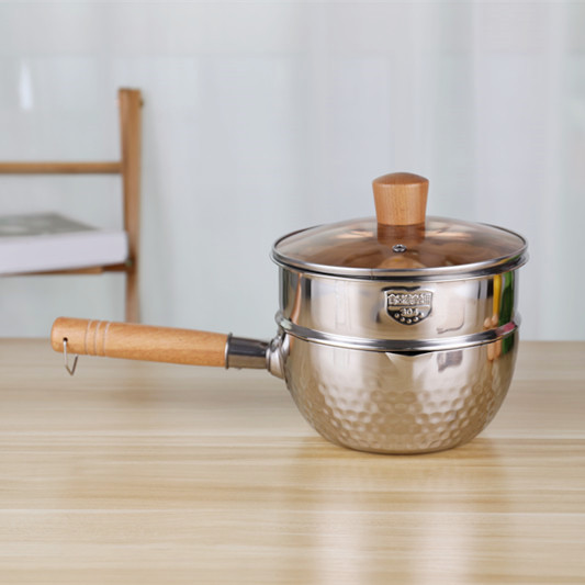 Multi cooking steam pot 2 tiers stainless steel 304 milk pot with steamer