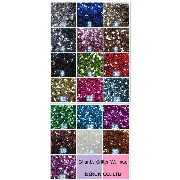 Sparkle Mixed Glitter Fabric Sheets , Pu Leather Multi Color Glitter Fabric