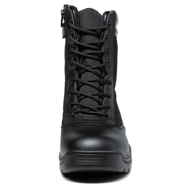 Black Tactical Safety Shoes Winter Breathable Safety Boots High Top