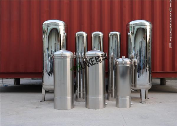 SS304 Stainless Steel Filter Housing / Water Mechanical Active Carbon Filter Vessel