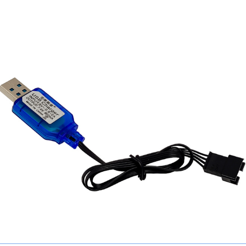 ABS Material SM-4P Connector Li-ion Battery Charger with USB Cable and Protection