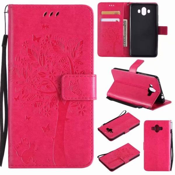 Huawei Mate 10 Wallet Flip Leather Case Cover with Lucky Tree Embossed