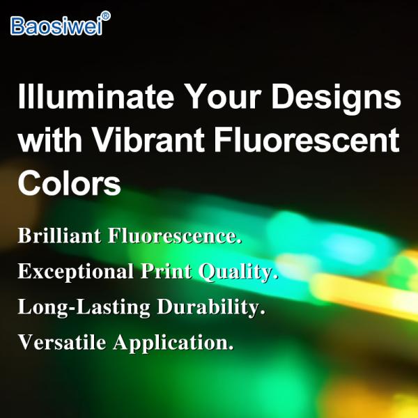 Baosiwei DTF Fluorescent Ink Red , Yellow , Green , Orange