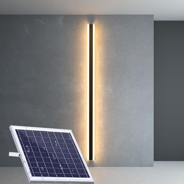 A parede solar de alumínio do ODM 3000K do OEM ilumina a fiação livre exterior para a jarda da casa de campo