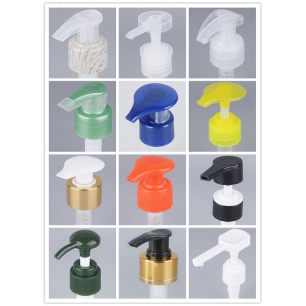 Cosmetic Pressing Liquid Dispenser Pump Hand , Light Touch Black Lotion Pump