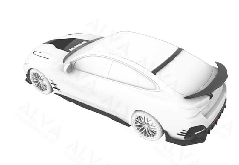 Excellent Fitment MiW Design Rear Bumper Diffuser Dry Carbon Fiber Aero Body Kits Lightweight Performance BMW I4