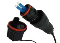 La correction optique de fibre imperméable extérieure attachent FTTA plein AXS au duplex Jumper Type de LC
