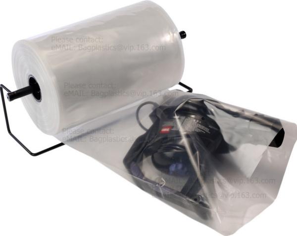 Poly tubing with customer printing and anti static tube film, gusset poly tubing on roll