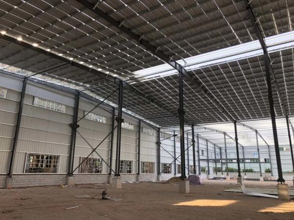 Construção de aço de aço da oficina da seção de H com o telhado da isolação das lãs de vidro
